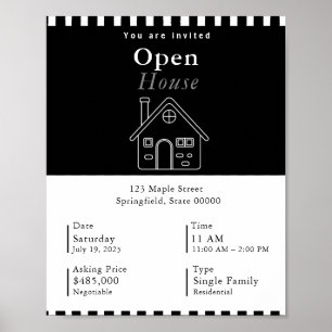 Poster Cartaz de Arte de Parede Minimalista Preto e Branc