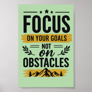 Poster Cartaz de Arte de Parede Motivacional Foque Em Seu