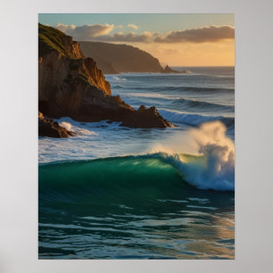 Poster Cartaz de Arte de Parede Onda do Oceano