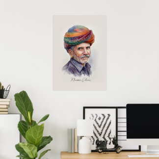 Poster Cartaz de Arte de Parede Rajasthani