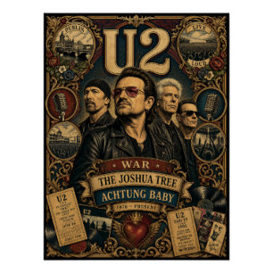 Póster Cartaz de Arte de Parede Tributo à Banda de Rock V