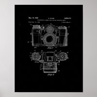 Cartaz de Arte de Patente de Câmera | Arte de Câme