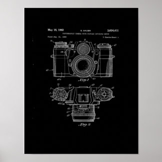 Poster Cartaz de Arte de Patente de Câmera | Arte de Câme