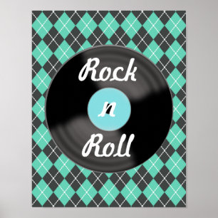 Póster Cartaz de Arte de Pôster de Disco Antigo