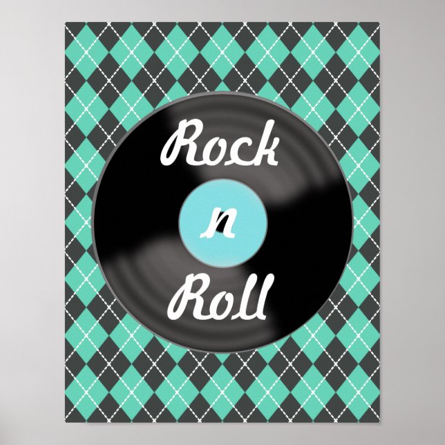 Póster Cartaz de Arte de Pôster de Disco Antigo (Frente)