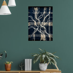 Poster Cartaz de Arte de Ramo de Árvore Neural Escura   B