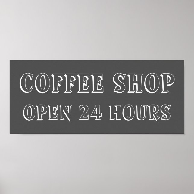 Póster Cartaz de Arte de Sinal de Cozinha de Cafeteria de (Frente)