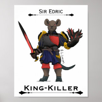 Poster Cartaz de Arte de Sir Edric Assassino do Rei