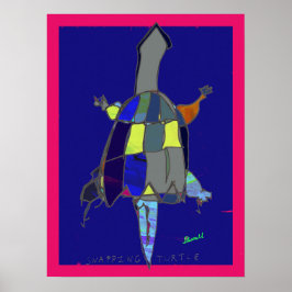 Poster Cartaz de Arte de Tartaruga Mordedora 45 x 60 cm
