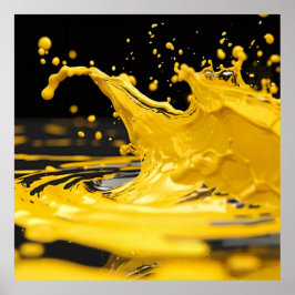 Poster Cartaz de Arte Dinâmicas Golden Splash