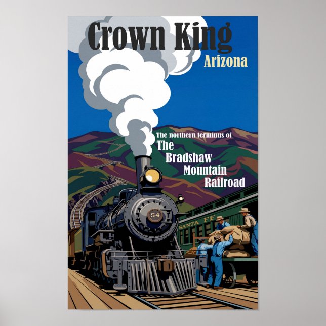 Poster Cartaz de Arte do Bradshaw Mountain Railroad (Frente)