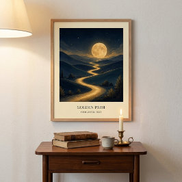 Poster Cartaz de Arte do Caminho Dourado Personalizado