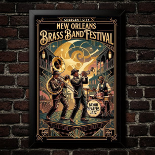 Poster Cartaz de Arte do Jazz Vintage dos anos 1930