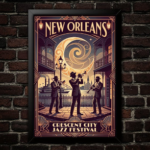 Poster Cartaz de Arte do Jazz Vintage dos anos 1930