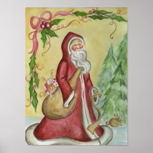 Poster Cartaz de Arte do Papai Noel