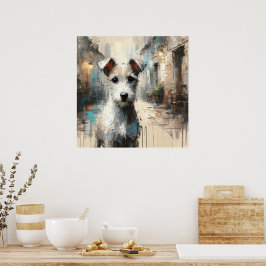 Poster Cartaz de Arte do Parson Jack Russell Terrier