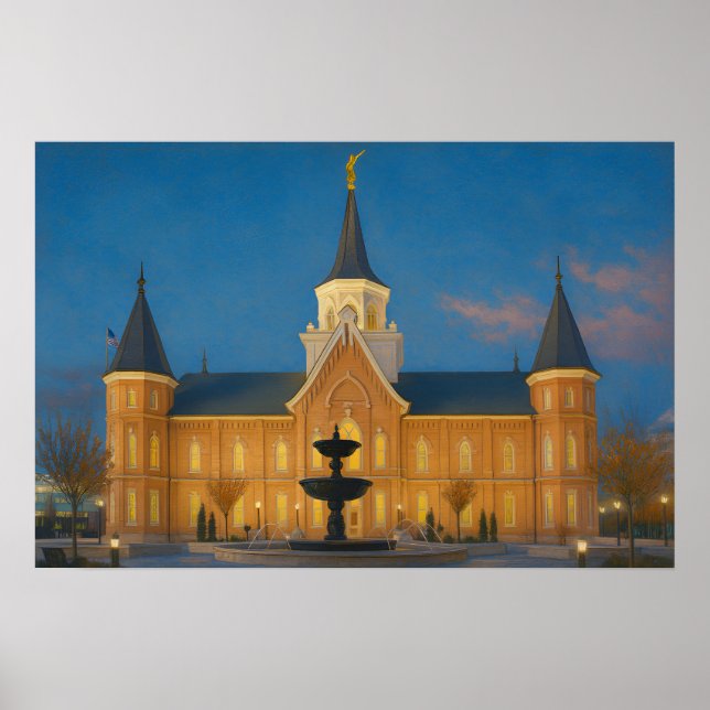 Poster Cartaz de Arte do Templo do Centro da Cidade de Pr (Frente)