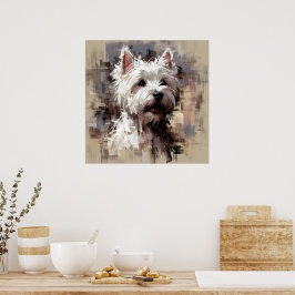 Poster Cartaz de Arte do West Highland White Terrier