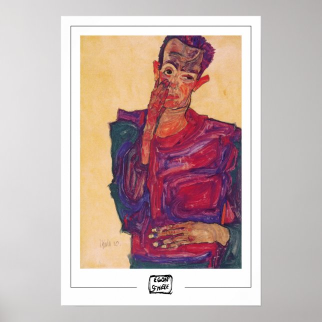 Poster Cartaz de Arte Egon Schiele Zedign #103-3 (Frente)