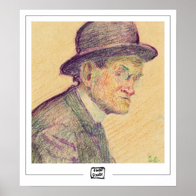 Poster Cartaz de Arte Egon Schiele Zedign #1-3 (Frente)