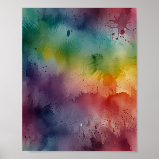 Poster Cartaz de Arte em Aquarela Elegante
