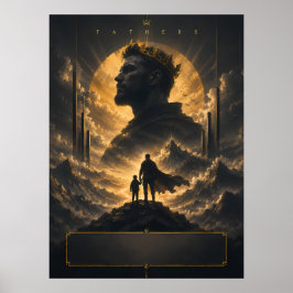 Poster Cartaz de Arte Épica de Fantasia do Pai Rei