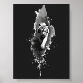 Poster Cartaz de Arte Escura com Tinta de Tigre