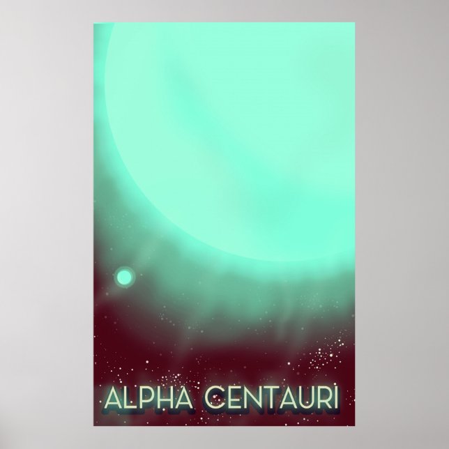 Poster Cartaz de arte espacial Alpha Centauri (Frente)