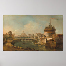 Poster Cartaz de Arte Fina Castel Sant'Angelo Veneza - Gu