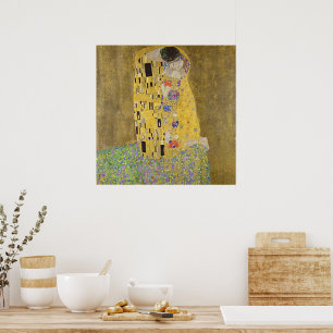 Poster Cartaz de Arte Fino O Beijo de Gustav Klimt