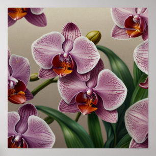 Poster Cartaz de Arte Floral Elegante para Parede
