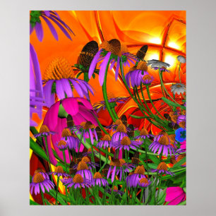 Póster Cartaz de Arte Flores de Sol