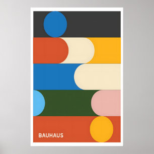 Poster Cartaz de Arte Geométrica Bauhaus Maximalista Colo