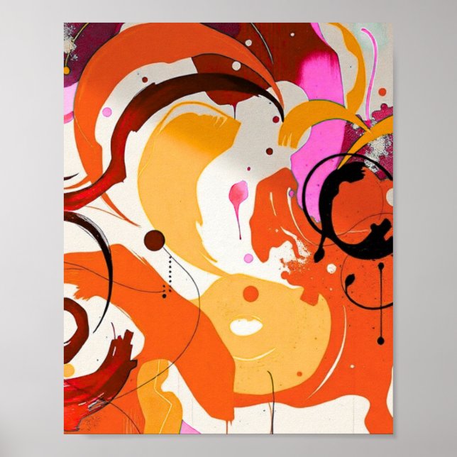Poster Cartaz de Arte Geométrica Moderna Minimalista (Frente)