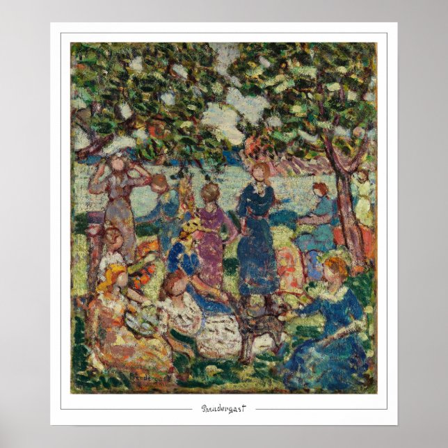 Poster Cartaz de Arte Maurice Prendergast Zedign #1 (Frente)