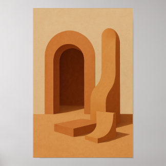 Poster Cartaz de Arte Moderna Arcada do Deserto