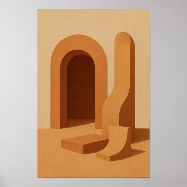 Poster Cartaz de Arte Moderna Arcada do Deserto (Frente)