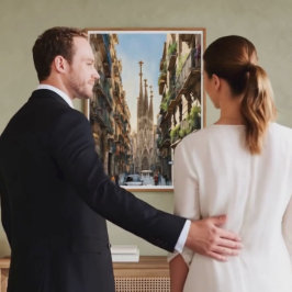 Poster Cartaz de Arte Moderna da Sagrada Família de Barce