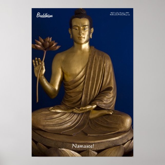 Póster Cartaz de Arte "Namaste" do Budismo (Frente)