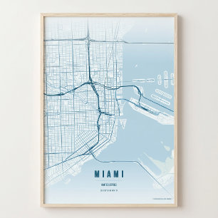 Poster Cartaz de Arte para Parede Mapa da Cidade da Flóri