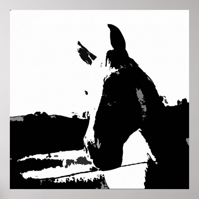 Póster Cartaz de Arte Pop de Cavalo (Frente)