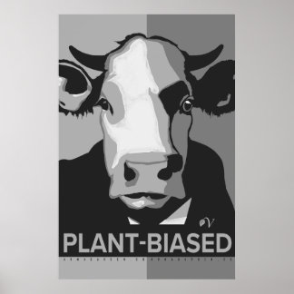 Poster Cartaz de Arte Pop de Vaca em Preto e Branco - Ten