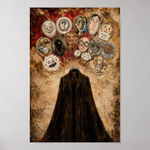 Cartaz de Arte Sombria Surrealista Estou Lentamen