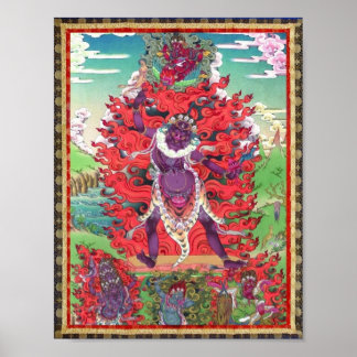 Poster Cartaz de Arte Thangka Tibetano de Ekajati