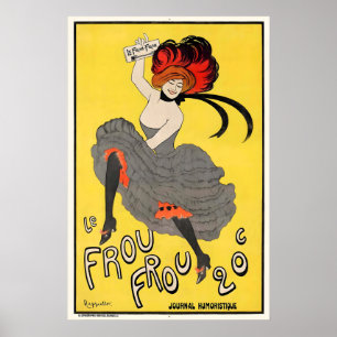 Poster Cartaz de Arte Vintage Le Frou Frou - EmolduradoSe