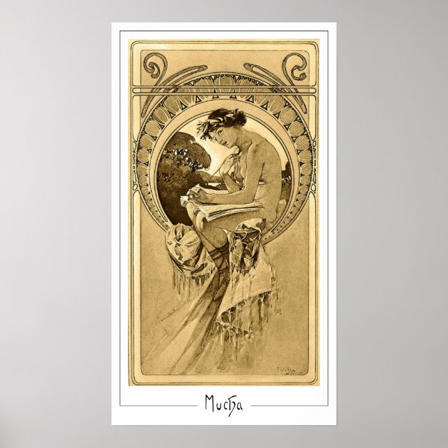 Poster Cartaz de Arte Zedign de Alphonse Mucha #161 (Frente)