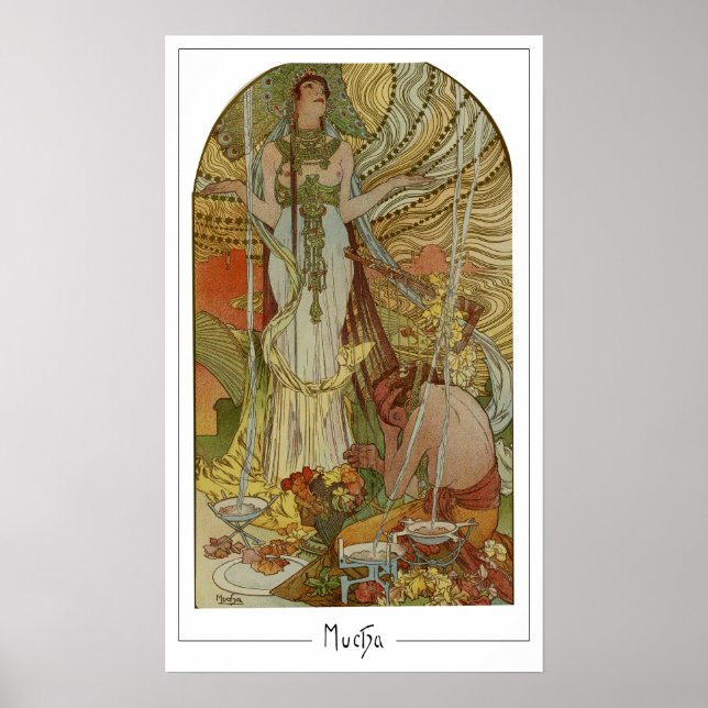 Poster Cartaz de Arte Zedign de Alphonse Mucha #169 (Frente)