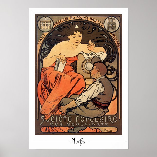 Poster Cartaz de Arte Zedign de Alphonse Mucha #266 (Frente)