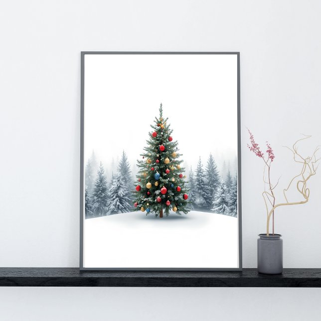 Poster Cartaz de Árvore de Natal Golden Elegance (Criador carregado)