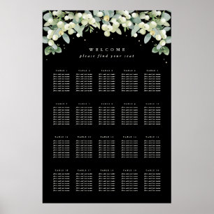Poster Cartaz de assento de casamento 24x36\" 20 mesas de
